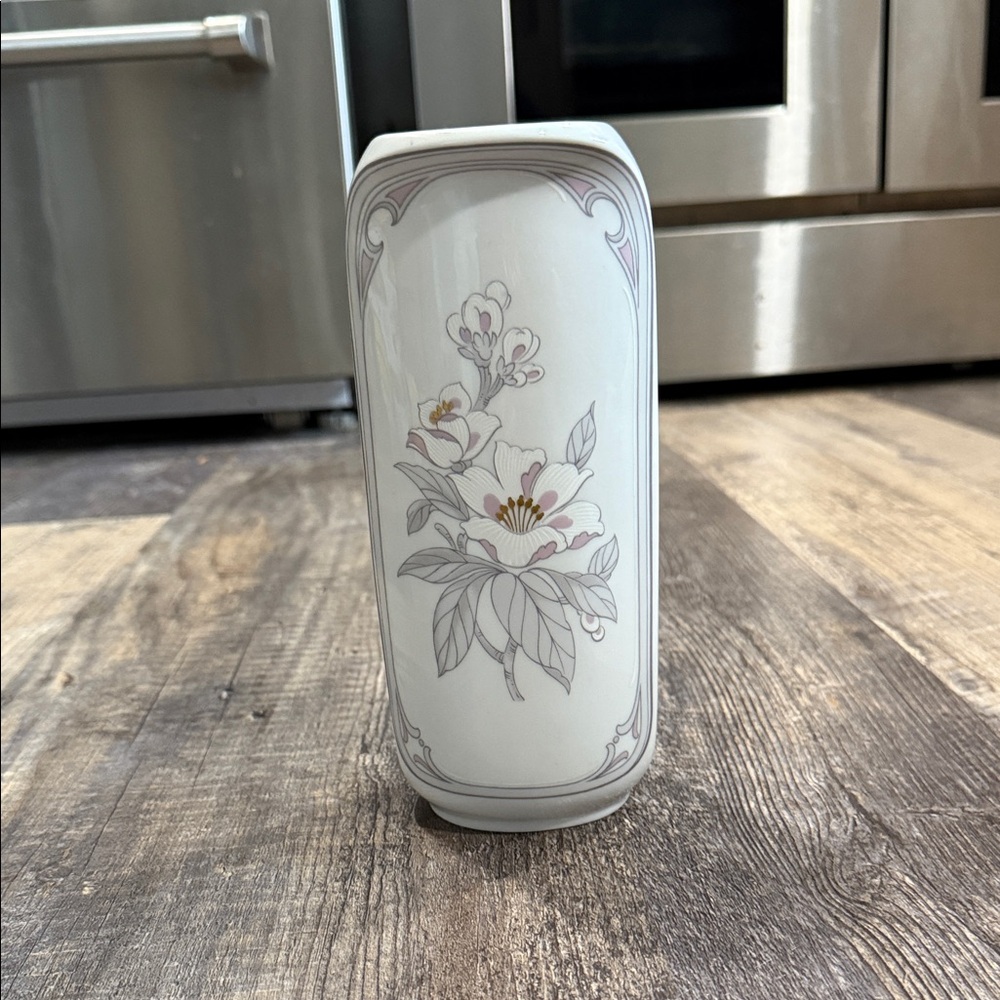 Elegant West Germany White Floral Porcelain Vase